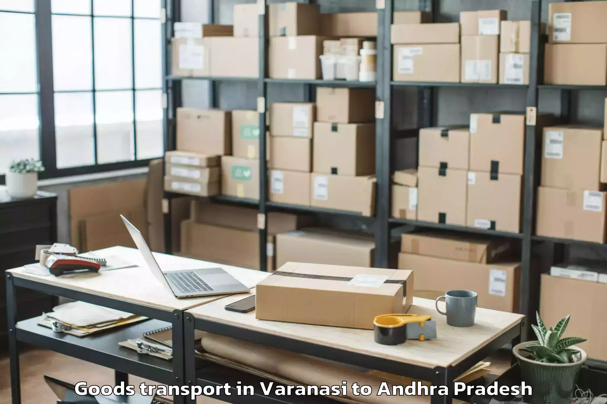 Professional Varanasi to Tenali Goods Transport